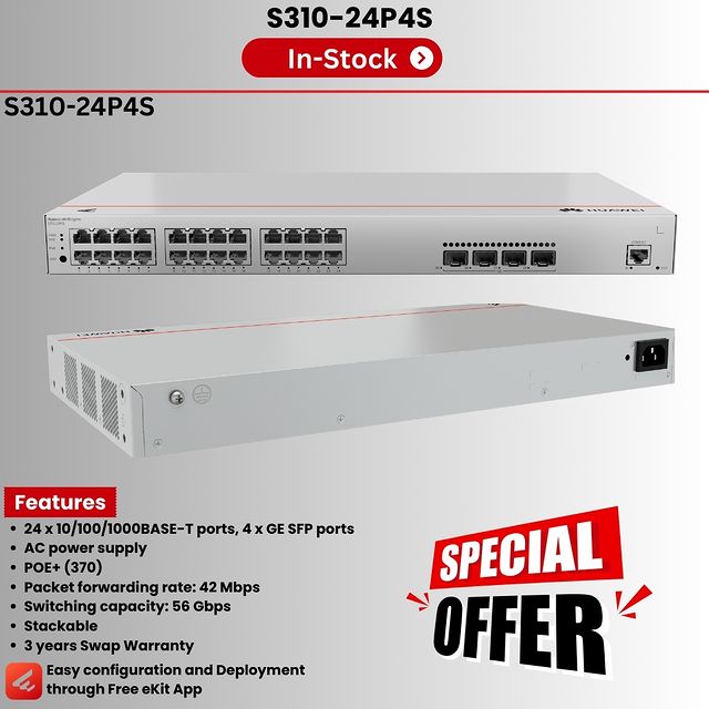 Takeer - ONLY from NORDIC - HUAWEI managed top-quality switch product on offer with PoE and Giga connectivity for limited period. Karibu Team Nordic       