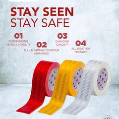 Takeer - Stay seen, stay safe with 3M Reflective Tape! 
Enhance your safety on the road with our high-visibility tape! 
-Outstanding vehicle visibility
-Ful...