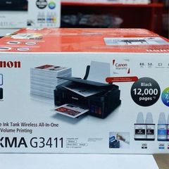 Takeer - Canon PIXMA G3410🖨️

✅Printer Type: Inkjet - Color

✅Ink Cartridges: 4

✅Functions: Print, Copy, Scan

✅Print Speed: 9 B&W - 5 Color

✅Wi-Fi/CLOUD...