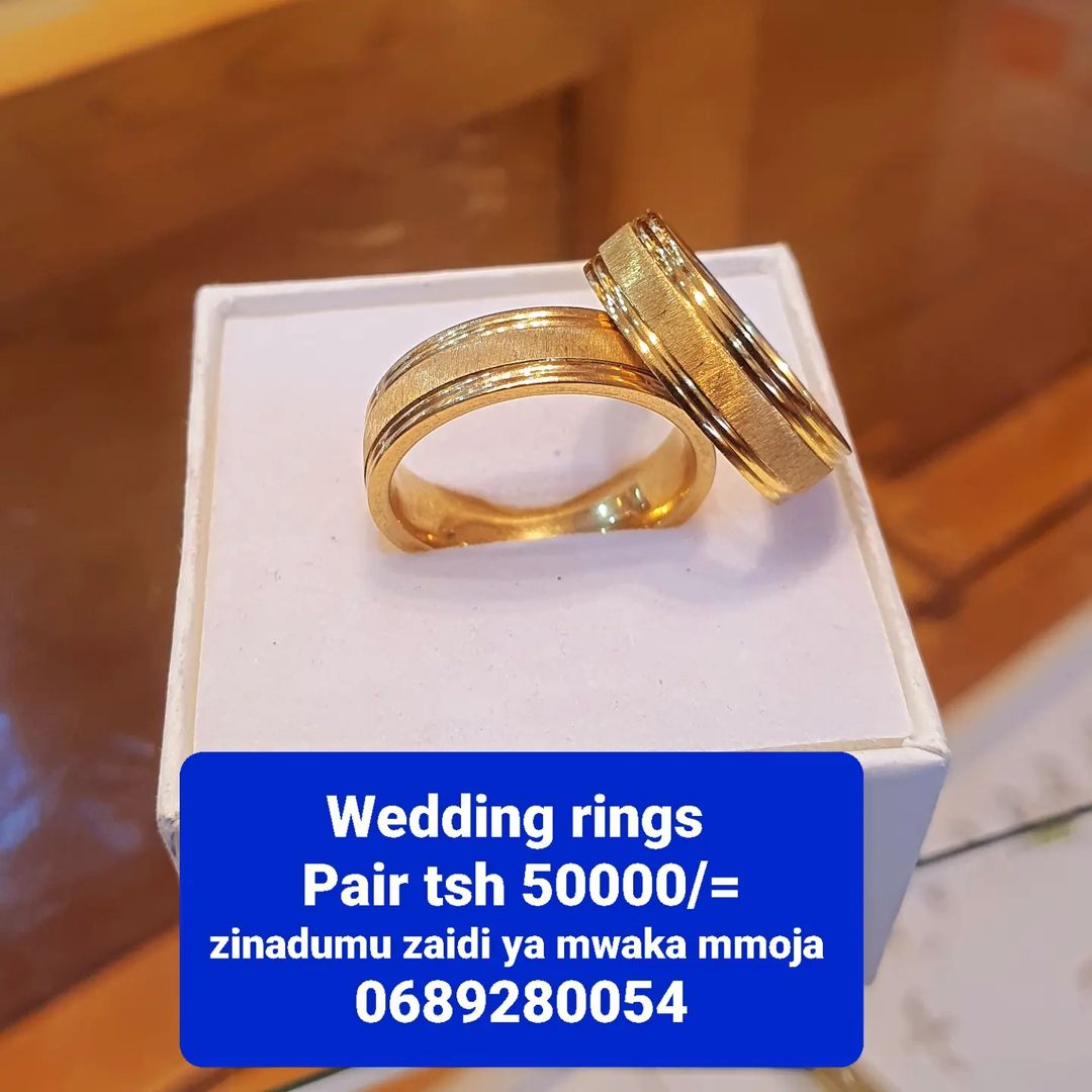 Takeer - Wedding rings 💑 
Hazipauki haraka wala Hazichubuki Zinadumu zaidi ya mwaka mmoja

Tunapatikana ubungo mawasiliano bus stand mkabala na Jengo la Pi...