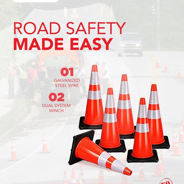 Takeer - Road safety made easy with our Traffic Safety Cones! Ensure clear and effective traffic management. 
-Galvanized steel wire
-Dual system winch
      