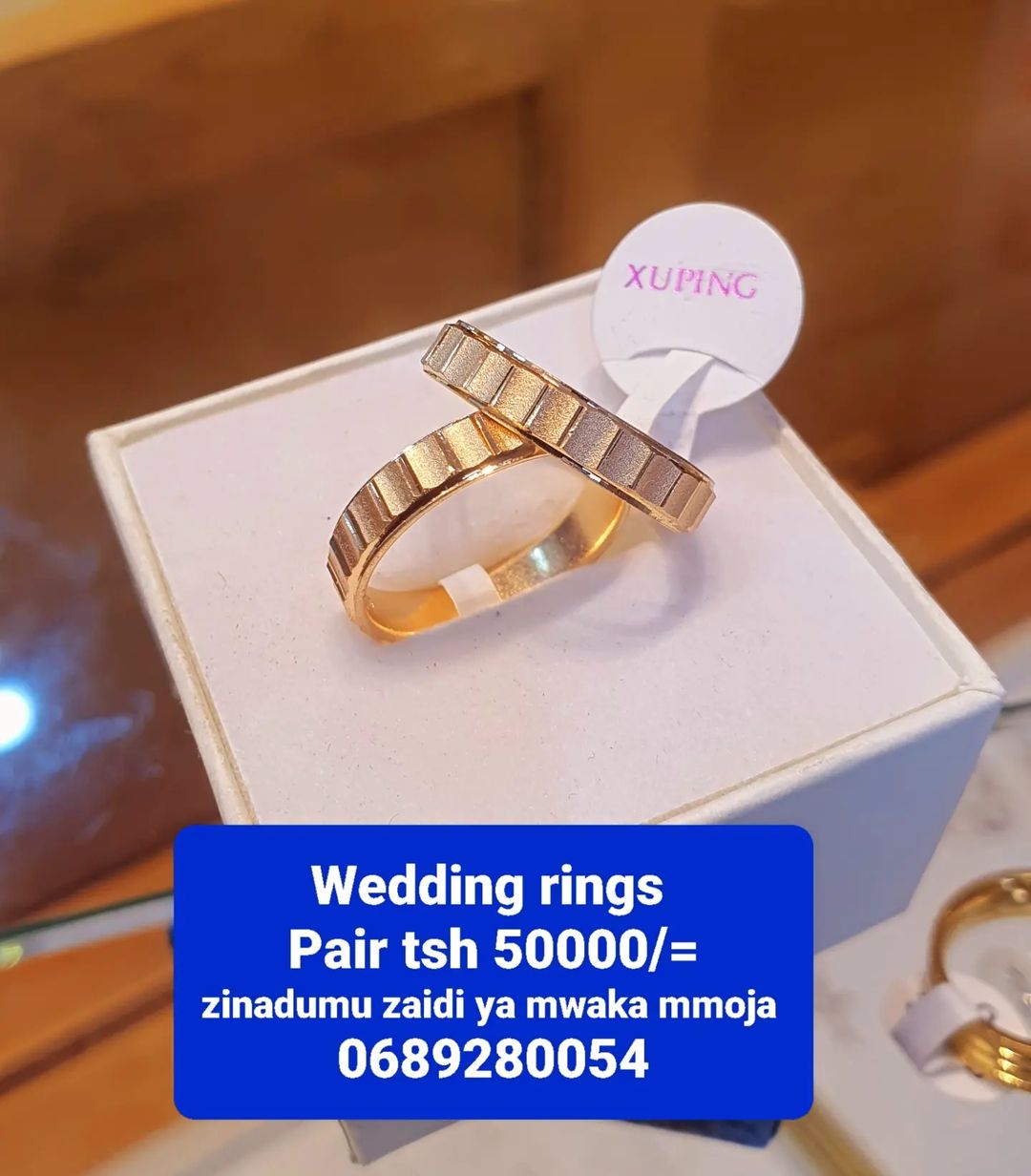 Takeer - Wedding rings 💑

Hazipauki wala Hazichubuki Zinadumu zaidi ya mwaka mmoja 
TUNAPATIKANA UBUNGO MAWASILIANO STAND YA DALADALA MKABALA NA JENGO LA P...