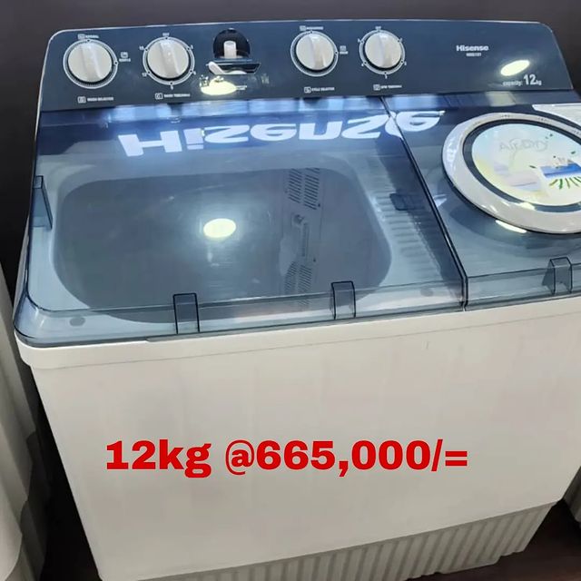 Takeer - Hisense - Manual Washing Machine 12kg ,000/=
Call/WhatsApp kuweka order yako.
2years  warrant
Free delivery.