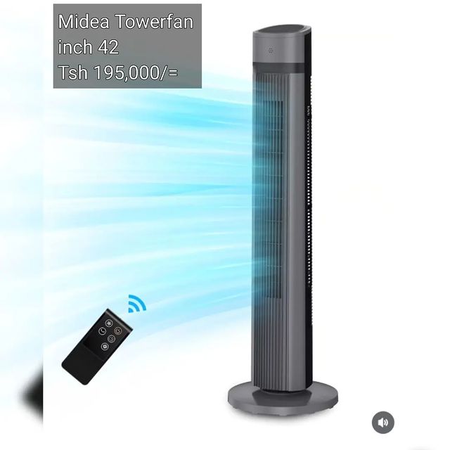 Takeer - EAST OR WEST IKI IS THE BEST

MIDEA TOWER FAN

TSH 195,000/= .

Tower Fan inch 41 ,
Remote control ,
Timer yake ni masaa 12 , 
ina modes 3 za upepo...