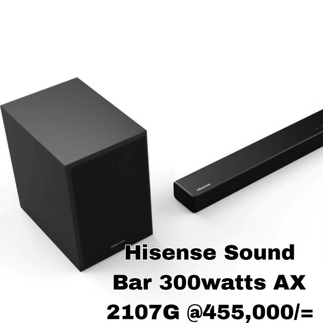 Takeer - Hisense soundbar 300W ,000
Call/WhatsAppkuweka order yako.
2years  warrant
Free delivery.