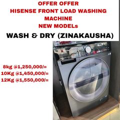 Takeer - Hisense - Automatic Front load Washing Machine  Wash & Dry
Call/WhatsApp kuweka order yako.
2years  warrant
Free delivery.