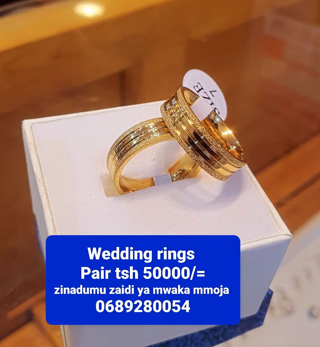 Takeer - Wedding rings 💑 💍 
Hazipauki haraka wala Hazichubuki Zinadumu zaidi ya mwaka mmoja 

Tunapatikana ubungo mawasiliano bus stand mkabala na Jengo l...