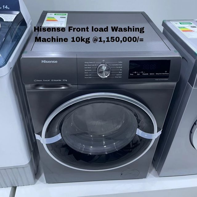 Takeer - Hisense - Automatic Front load Washing Machine 10kg ,150,000/=
Call/WhatsApp kuweka order yako.
2years  warrant
Free delivery.