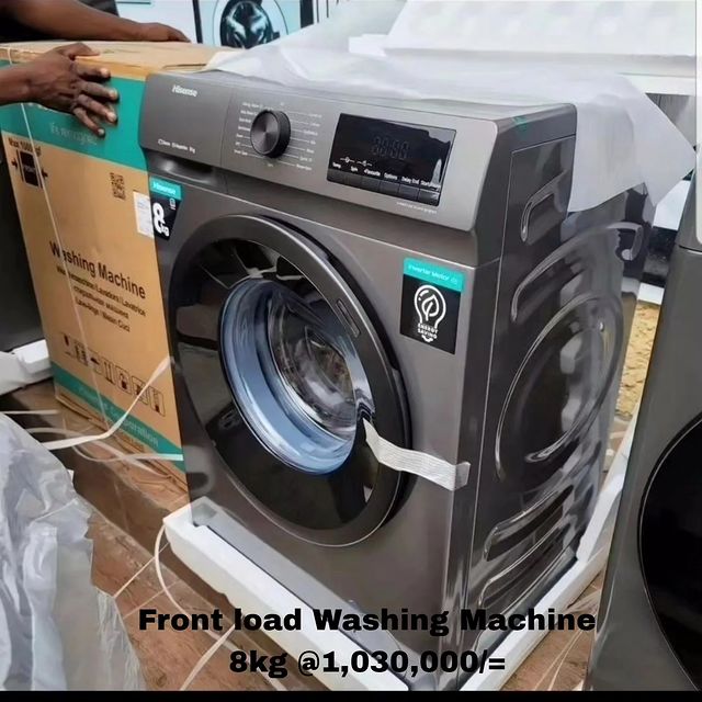 Takeer - Hisense - Automatic Front load Washing Machine 8kg ,030,000/=
Call/WhatsApp kuweka order yako.
2years  warrant
Free delivery.