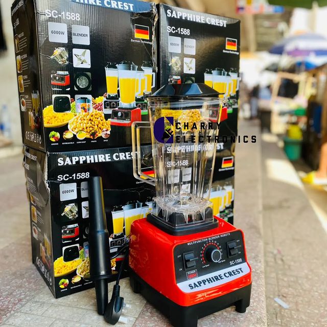 Takeer - 🍹SAPPHIRE CREST heavy duty blender🔥🔥
🔸6000W
🔹15 Speeds

PRICE/ BEI :- 💸.....99,000🔥🔥
🔹1 year Warranty✔️✅
𝙇𝙤𝙘𝙖𝙩𝙞𝙤𝙣:- Kariakoo Agrey...