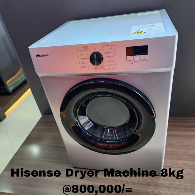 Takeer - Hisense - Dryer Machine 6kg ,000/=
Call/WhatsApp kuweka order yako.
2years  warrant
Free delivery.