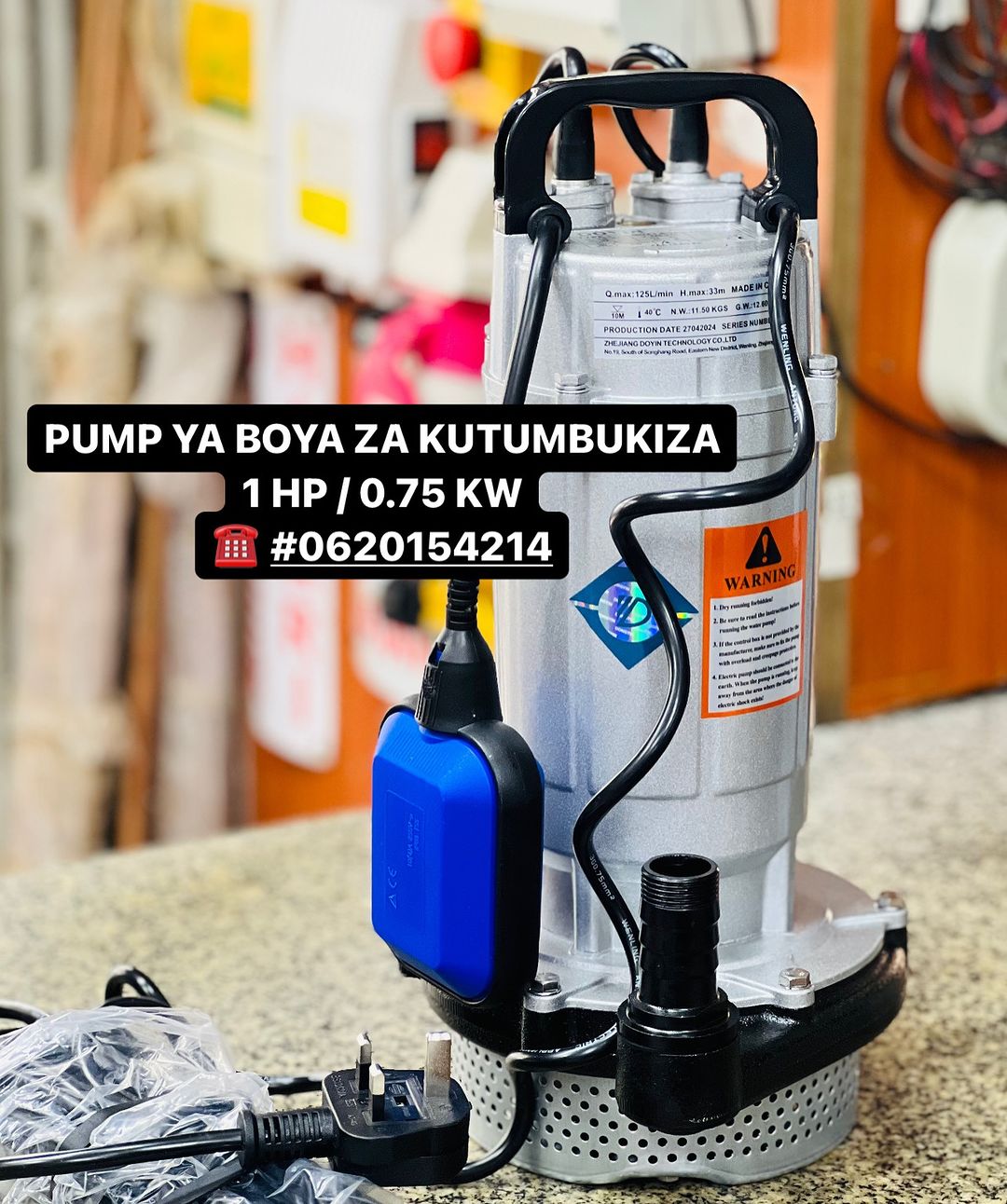 Takeer - PUMP ZA BOYA ZA KUTUMBUKIZA 
-1 HP/ 0.75 KW 
ZIPO

-ZINAFAA KWA VUTA MAJI KUTOA KISIMANI KUPELEKA MASHAMBANI KWA WAKULIMA 

WASILIANA NASI
WHATSAPP...