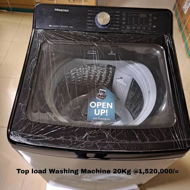 Takeer - Hisense - Automatic Top load Washing Machine 20kg ,520,000/=
Call/WhatsApp kuweka order yako.
2years  warrant
Free delivery.