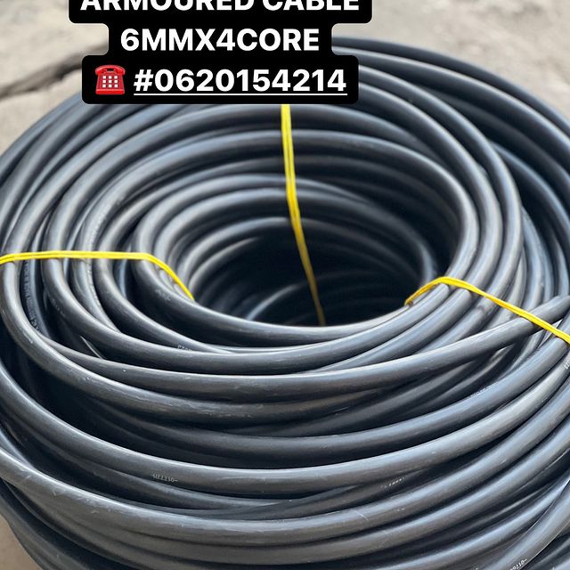 Takeer - ARMOURED CABLE 
-SIZE 6MMX4CORE

WASILIANA NASI
WHATSAPP/CALLS #☎️

WATEJA WA MIKOANI TUNATUMA 🚚
 
 a