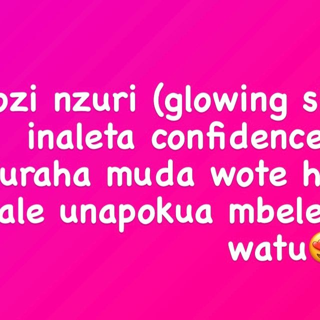 Takeer - Uzuri ukiwa na ngozi nzuri unajiamini hata ukitoka unavaa chochote unakua utumii nguvu ga kutafuta mamekap ndio utoke ndani, fanya yote boss hakiki...