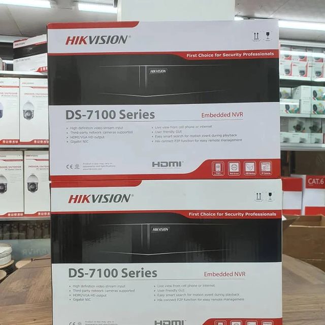 Takeer - Embedded NVR DS- 7100 Series in Stock Now🔥🔥
 
4 & 8 channel available at wholesale and retail prices✅

Features;
➡️High definition video stream i...