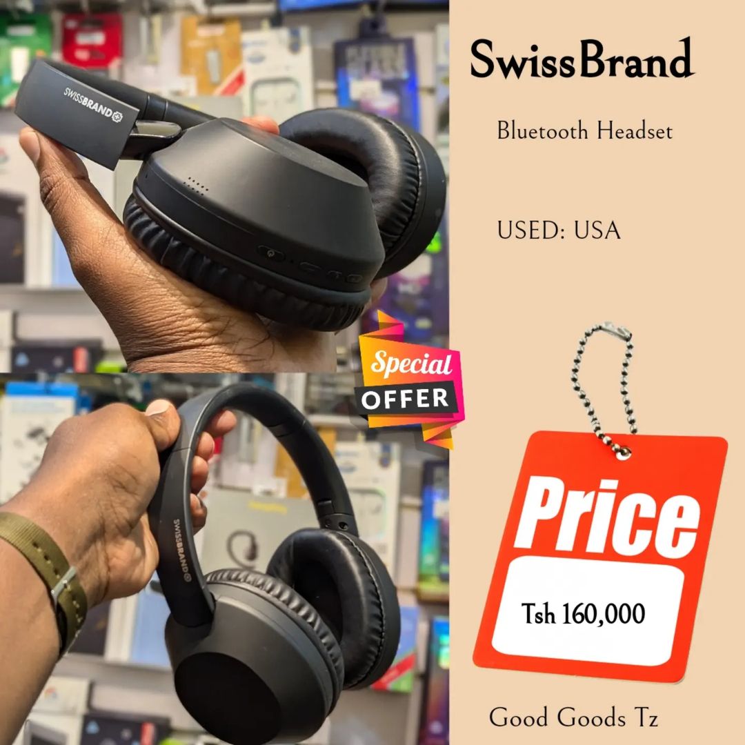 Takeer - SWISSBRAND - BLUETOOTH HEADSET(SOLD✅✅)
Tsh 160,000
⬛BLUETOOTH HEADSET
⬛Type C charger connector.
⬛TEXT WHATSAP KUTUMIWA LIST NA  PICHA YA SIMU ZOTE...