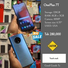 Takeer - OnePlus 7T(SOLD✅✅)
Tsh 280,000
⬛128GB/8GB/48MP/6.55"/DUAL SIM
⬛MTUMBA TOKA USA.
⬛Ni simu bila accessories zake.
🟥TOUCH CRACK. TOUCH INAFANYA KAZI ...