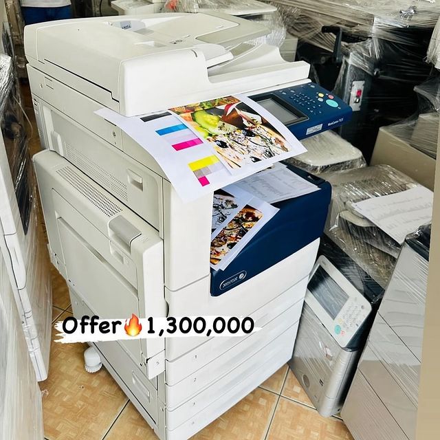 Takeer - OFFER🔥🔥🔥 1,300,000 XEROX 7220/25 COLOR AND BLACK AND WHITE MACHINE
*Inatoa Copy
*Speed 25Pages kwa Dakika
*Inaprint 
*Inascann
*Paper Size A3 A4...