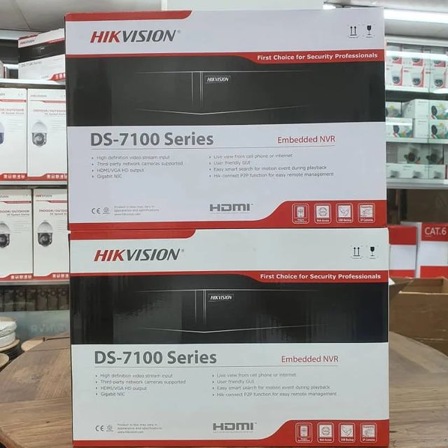 Takeer - Embedded NVR DS- 7100 Series in Stock Now🔥🔥
 
4 & 8 channel available at wholesale and retail prices✅

Features;
➡️High definition video stream i...