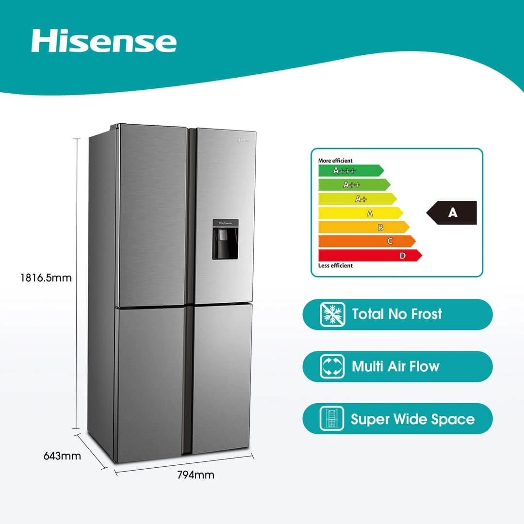 Takeer - Hisense H520FI-WD French Door Refrigerator
(Four door refrigerator with LED lighting and water dispenser).
2 years warranty 
Bei Tshs 2,000,000

Ca...