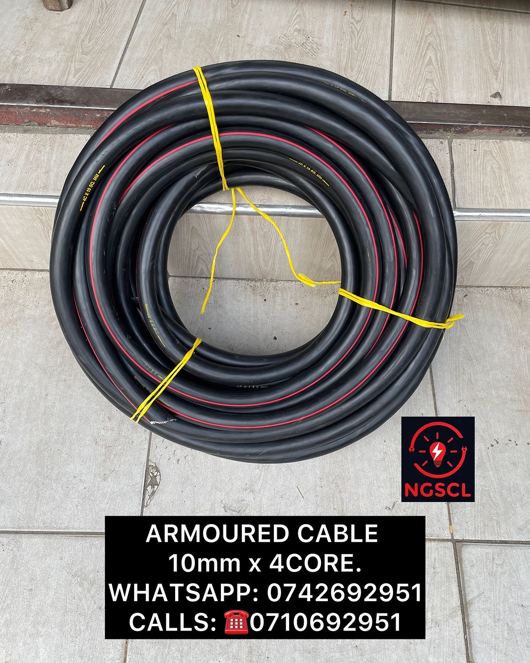 Takeer - ARMOURED CABLE 10mm x 4CORE.

MAWASILIANO,
WHATSAPP & CALLS: CALLS: ☎️
TUNAPATIKANA KARIAKOO, MTAA WA NARUNG’OMBE NA LIVINGSTONE.

MIKOANI TUNATUMA...