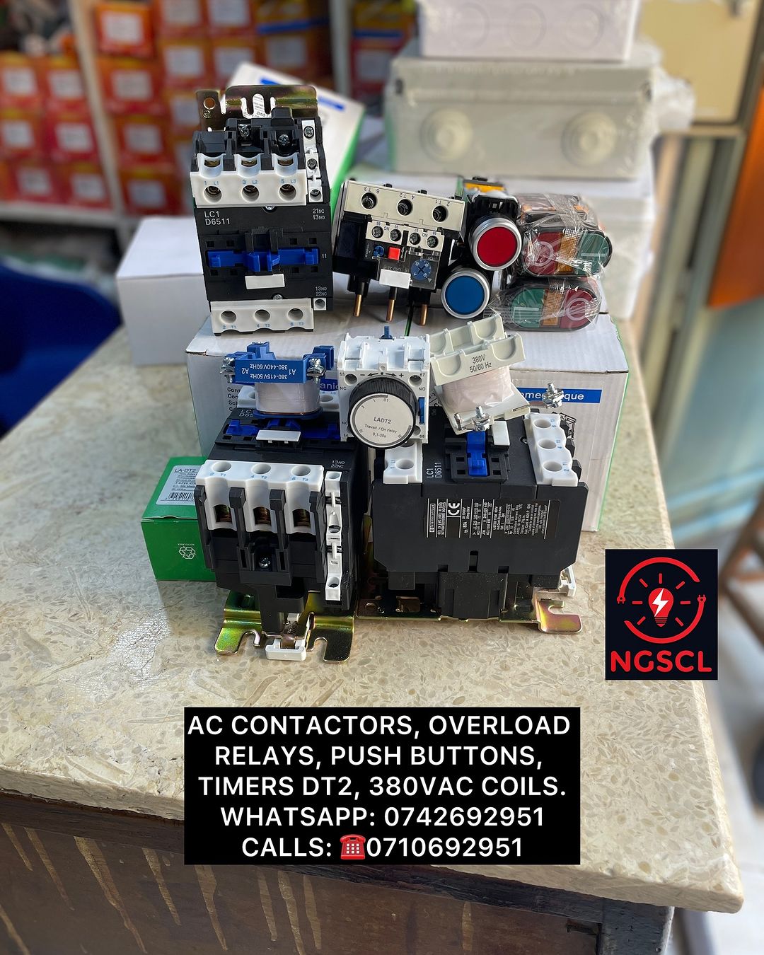 Takeer - AC CONTACTORS, OVERLOAD 
RELAYS, PUSH BUTTONS, 
TIMERS DT2, 380VAC COILS.

MAWASILIANO,
WHATSAPP & CALLS: CALLS: ☎️
TUNAPATIKANA KARIAKOO, MTAA WA ...