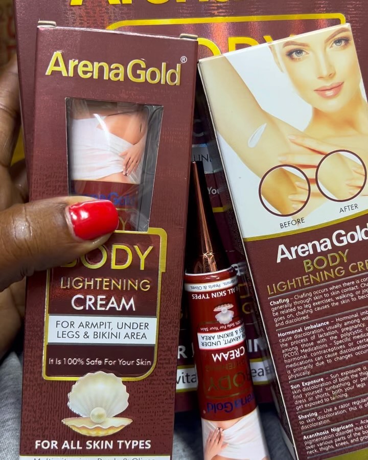 Takeer - Arena Gold Body Lightening Cream
Hii cream ni kiboko ya kuondoa weusi mgumu sehemu zote bikini area, kwenye matako,magotini na kwenye viwiko, kwapa...