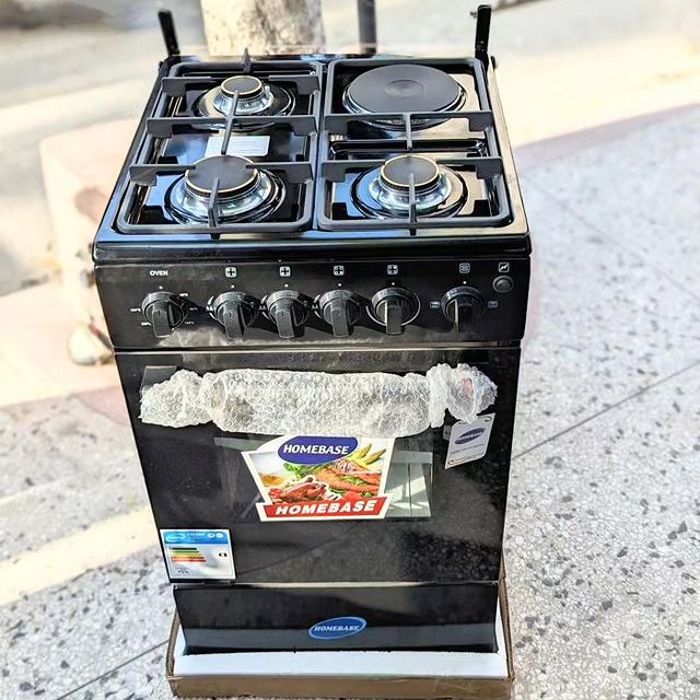 Takeer - 🔥🔥OFFER 🔥🔥
Homebase Cooker 3 Gas +1 Electric 
2 Years Warranty 
Bei 550,000

Specifications 
▪︎3 Gas + 1 Electric hotplate
▪︎Euro pool type bur...