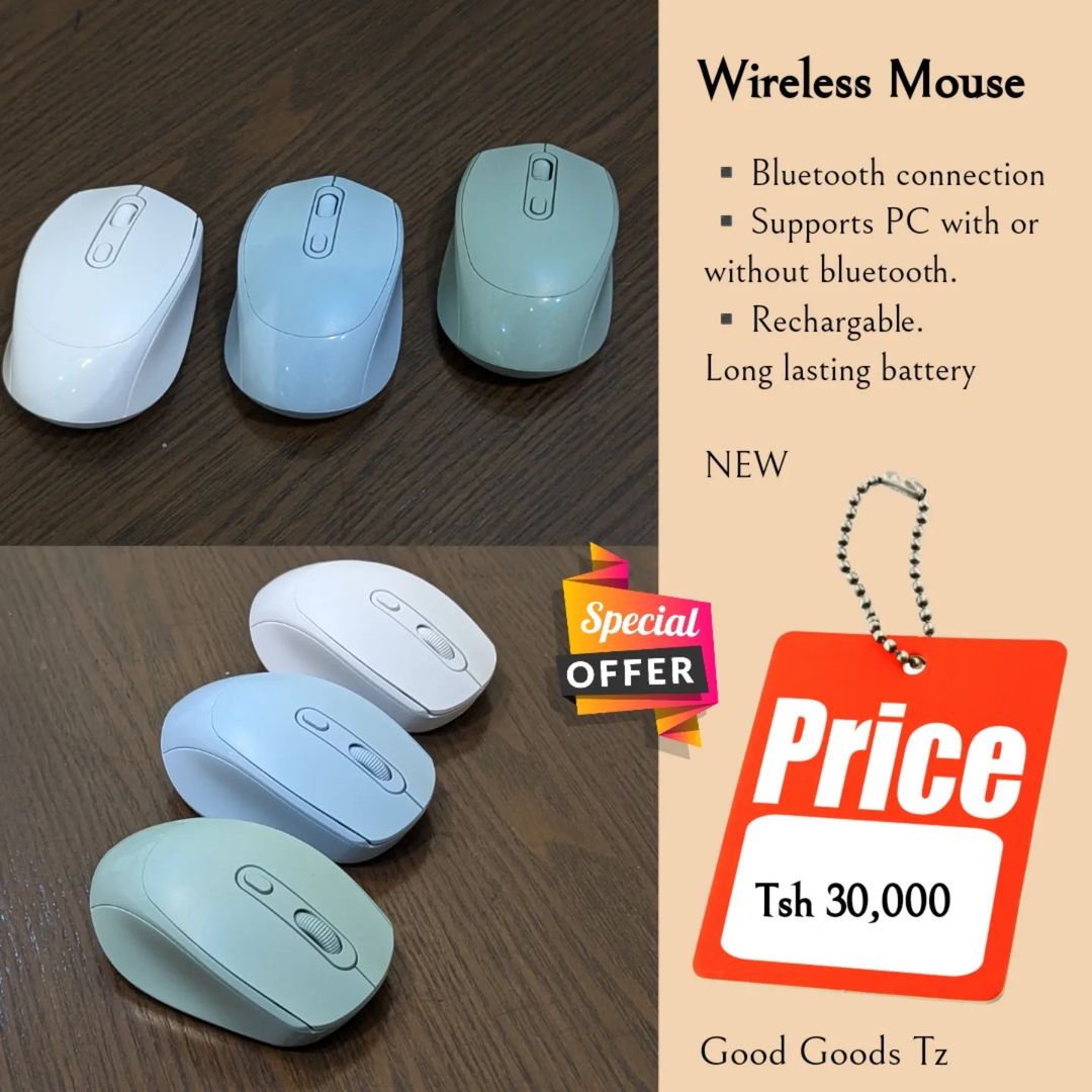 Takeer - Wireless Mouse
Tsh 30,000
⬛Inatumia connection ya bluetooth na 2.4G Transmitter ambayo unaweza tumia kwa computer ama laptop isiyo na bluetooth.
⬛N...