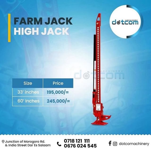 Takeer - FARM JACK/HIGH JACK 

Hii ni jack nzuri sana kwa wale wanaoishi shamba au site za mbali ikitokea umekwama kwenye mchanga au matope hii inasaidia sa...