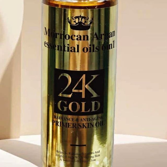 Takeer - MORROCAN 24GOLD RADIANCE&ANTI AGING PRIMER SKIN OIL
👨‍🦯Ni oil nzuri mno kutoka Thailand very quality oil 
wanaotaka kung'aaaa na kuondoa takataka...