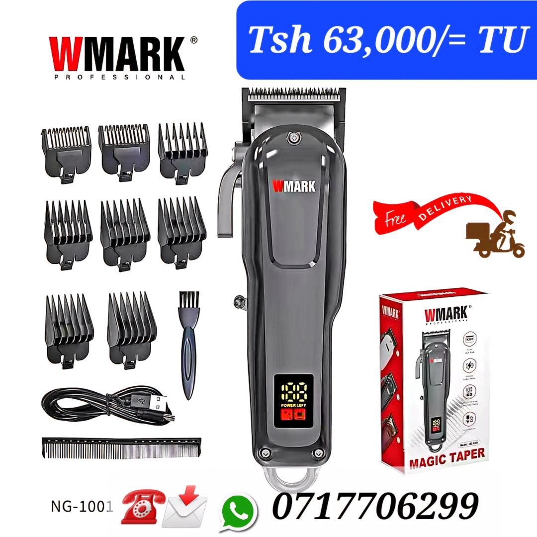 Takeer - WMARK NG 1001 BLACK NEW MODEL HIGH QUALITY SHAVING MACHINE OG Tsh 63,000/=TU
✅️MASHINE YA KISASA YA KUNYOA (WIRELESS)TSH. 63,000/= TU. 
✅️ KWA MATU...