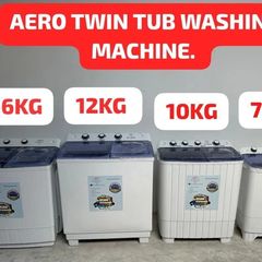 Takeer - Reposted  Offers 🔥
Aero Washing Machine 6/7/8/10/12&14Kg Manual, Twin Tub, Rust Proof, Plastic Body, Low Noise, White
2 years warranty 
Price
7Kg ...