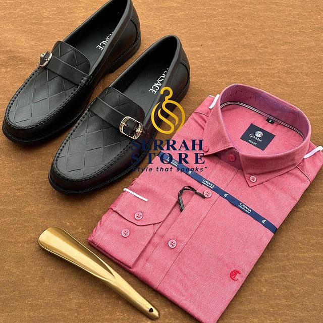 Takeer - A Classic Set of A loafer and Shirt
Loafer Price 100,000=
Shirt Price 40,000/=
👉🏻👉🏻FULL SET PRICE  135,000/=
We Do delivery mikoani tunatuma kw...