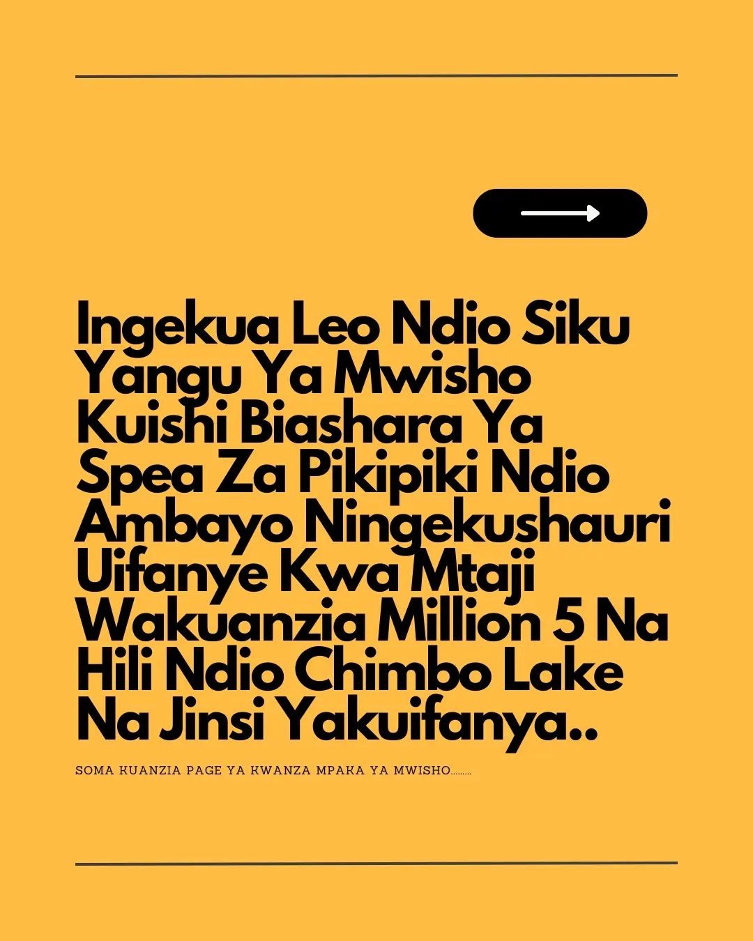 Takeer - Katika Biashara 10 Za Mitaji Midogo Zinazoongoza Kwa Faida Hii Ni Mojawapo.. Watafute Hawa Jamaa 

YES! Ni Biashara Ya Spare Ambayo Mara Nyingine I...