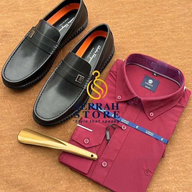 Takeer - A Classic Set of A loafer and Shirt
Loafer Price 100,000=
Shirt Price 40,000/=
👉🏻👉🏻FULL SET PRICE  135,000/=
We Do delivery mikoani tunatuma kw...