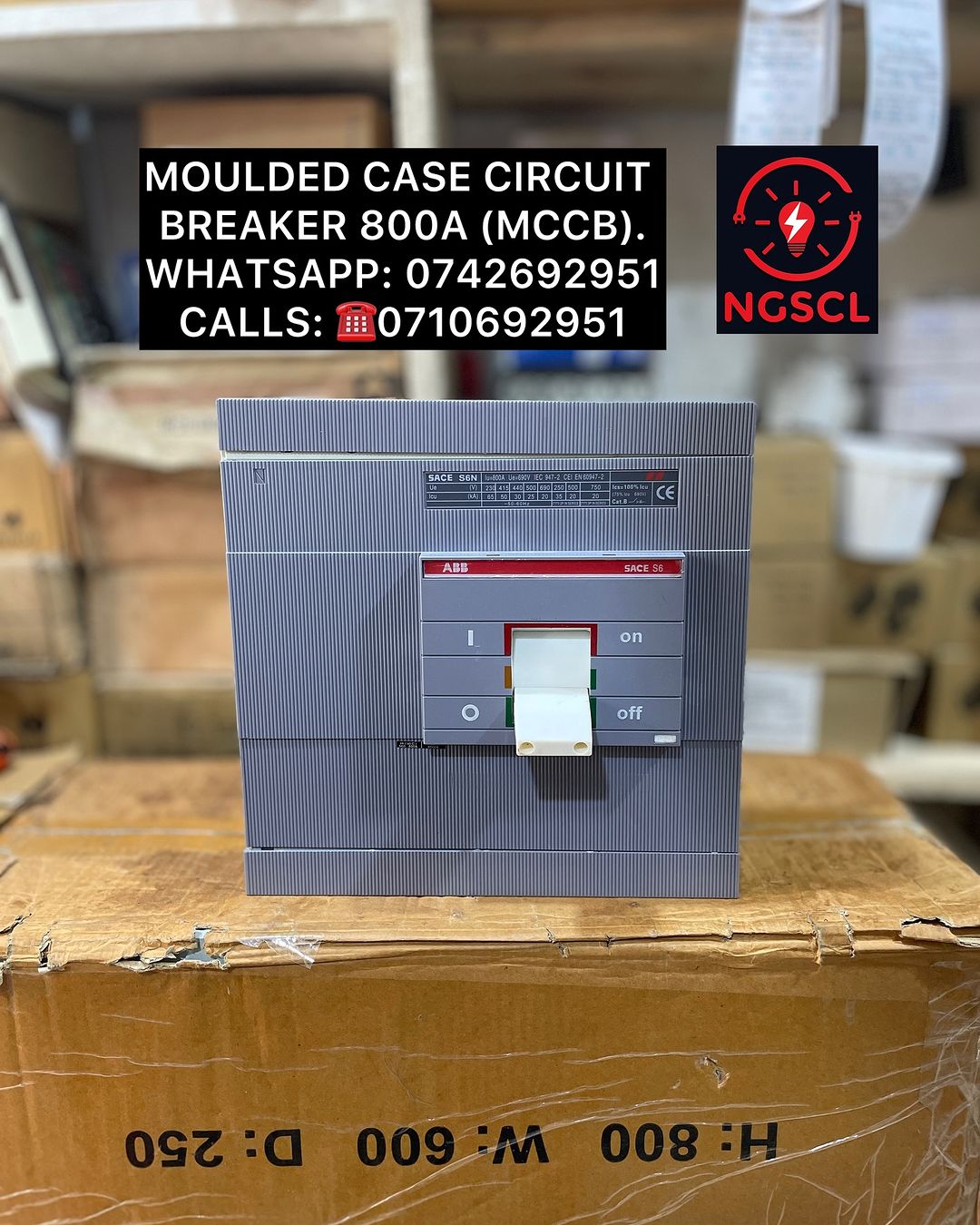 Takeer - MOULDED CASE CIRCUIT BREAKER 800A (MCCB).

MAWASILIANO,
WHATSAPP & CALLS: CALLS: ☎️
TUNAPATIKANA KARIAKOO, MTAA WA NARUNG’OMBE NA LIVINGSTONE.

MIK...