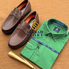 Takeer - A Classic Set of A loafer and Shirt
Loafer Price 100,000=
Shirt Price 40,000/=
👉🏻👉🏻FULL SET PRICE  135,000/=
We Do delivery mikoani tunatuma kw...