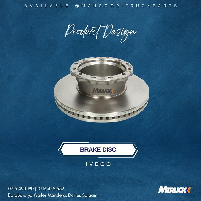 Takeer - PRODUCT NAME : BRAKE DISC

BRAND : IVECO

_______

AVAIALBLE 

📍: BARABARA YA WAILES MANDERA, DAR ES SALAAM
📞 : 