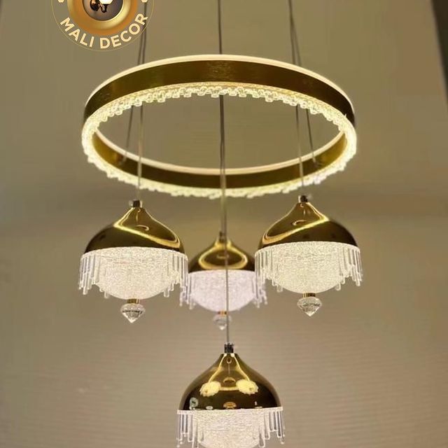 Takeer - PENDENT LIGHT available  🍒💎✨
Very unique 😇😇
Change color warm, white and off white.
Gold and white 
APPLICATION 
Sitting room, dining, bedroom,...