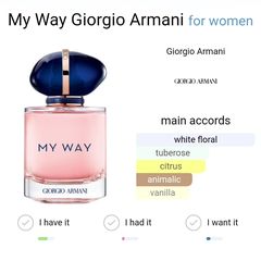 Takeer - My Way by Giorgio Armani is a Floral fragrance for women. My Way was launched in 2020. My Way was created by Carlos Benaim and Bruno Jovanovic. Top...