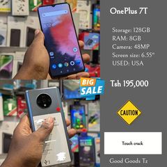 Takeer - OnePlus 7T(SOLD✅✅)
Tsh 195,000
⬛128GB/8GB/48MP/6.55"/SINGLE SIM
⬛MTUMBA TOKA USA.
⬛Ni simu bila accessories zake.
🟥TOUCH CRACK. TOUCH INAFANYA KAZ...