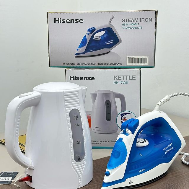 Takeer - Hisense Original Kettle 1.7L + Steam Iron

🔹Tsh 135,000

▪️Warranty Miaka Miwili
▪️Free Home Delivery

🔹Call /Text /WhatsApp 