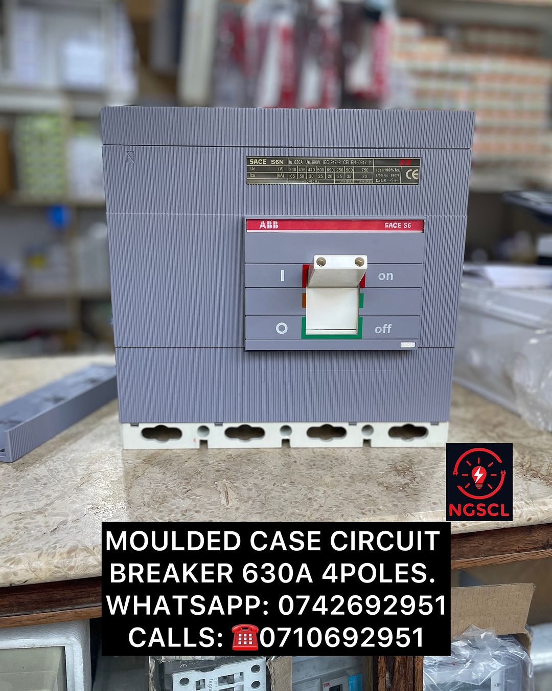 Takeer - MOULDED CASE CIRCUIT BREAKER 630A 4POLES.

MAWASILIANO,
WHATSAPP & CALLS: CALLS: ☎️
TUNAPATIKANA KARIAKOO, MTAA WA NARUNG’OMBE NA LIVINGSTONE.

MIK...