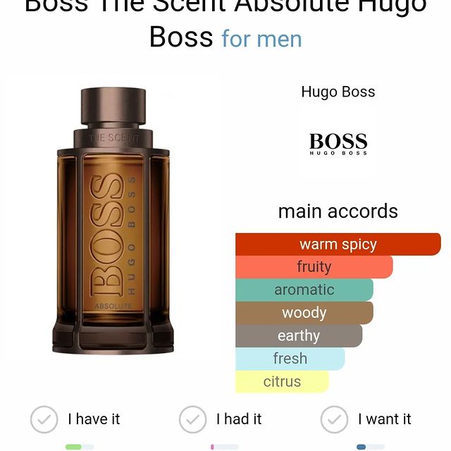 Takeer - Boss The Scent Absolute by Hugo Boss is a Oriental Spicy fragrance for men. Boss The Scent Absolute was launched in 2019. The nose behind this frag...