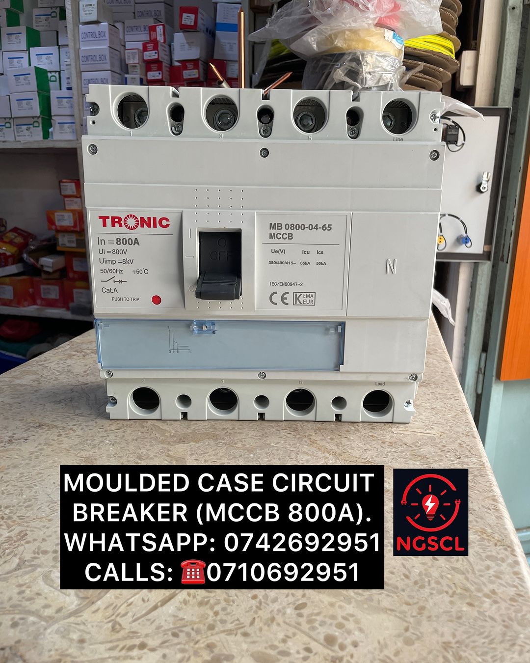 Takeer - MOULDED CASE CIRCUIT BREAKER (MCCB 800A).

MAWASILIANO,
WHATSAPP & CALLS: CALLS: ☎️
TUNAPATIKANA KARIAKOO, MTAA WA NARUNG’OMBE NA LIVINGSTONE.

MIK...