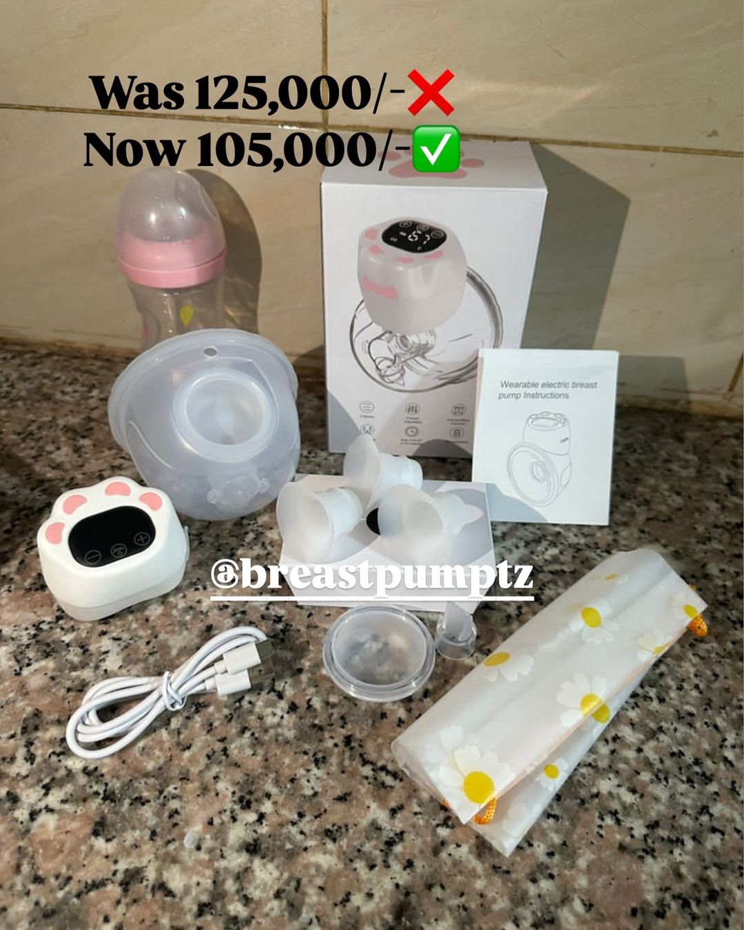 Takeer - Wearable Pump kwa bei ya Ofa kwa 105,000/- tu 

- Inakuja na Flange size tatu tofauti kulingana na size ya chuchu yako 
- Ni wireless huihitaji kuk...