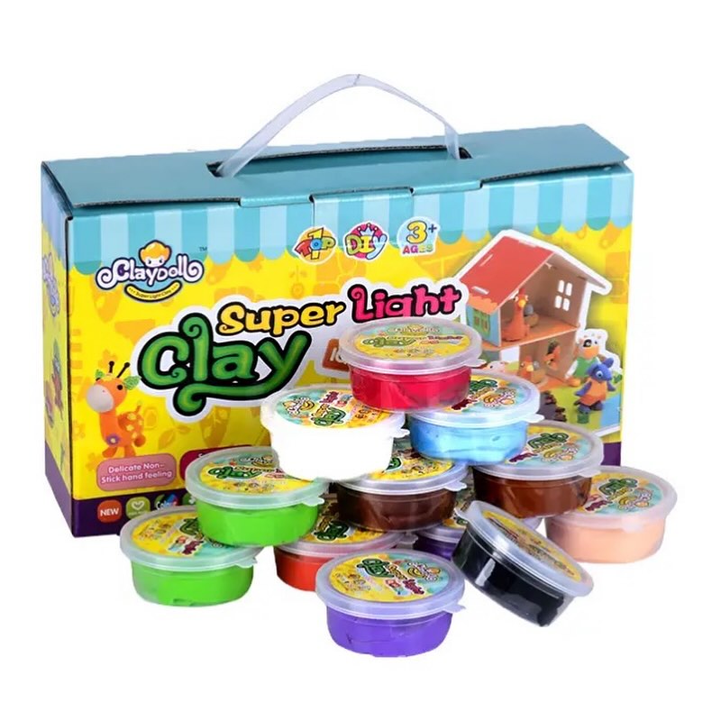 Takeer - 15g Random mix colour Clay Modelling Air Dry Clay for kids available in set of 6pcs,12pcs,24pcs