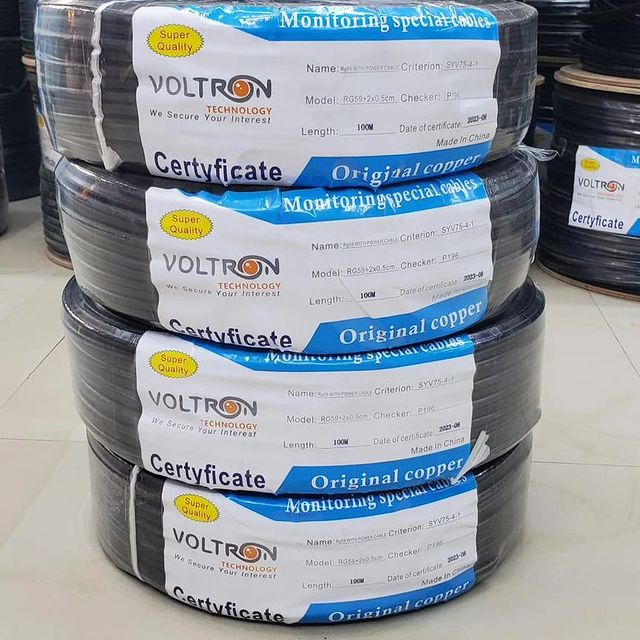 Takeer - COAXIAL CABLE 100M AVAILABLE IN RETAIL AND WHOLESALE PRICES🔥🔥
Brand; VOLTRON 

Tunapatikana Kariakoo, Uhuru na Nyamwezi opposite na sheli ya TOTA...